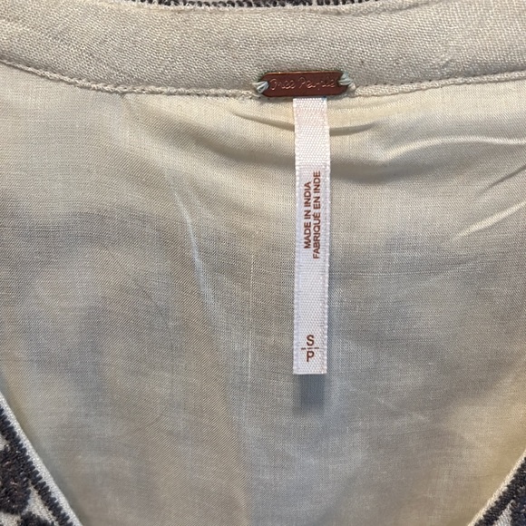 Free people flowy embroidered mini dress tunic - Picture 3 of 8